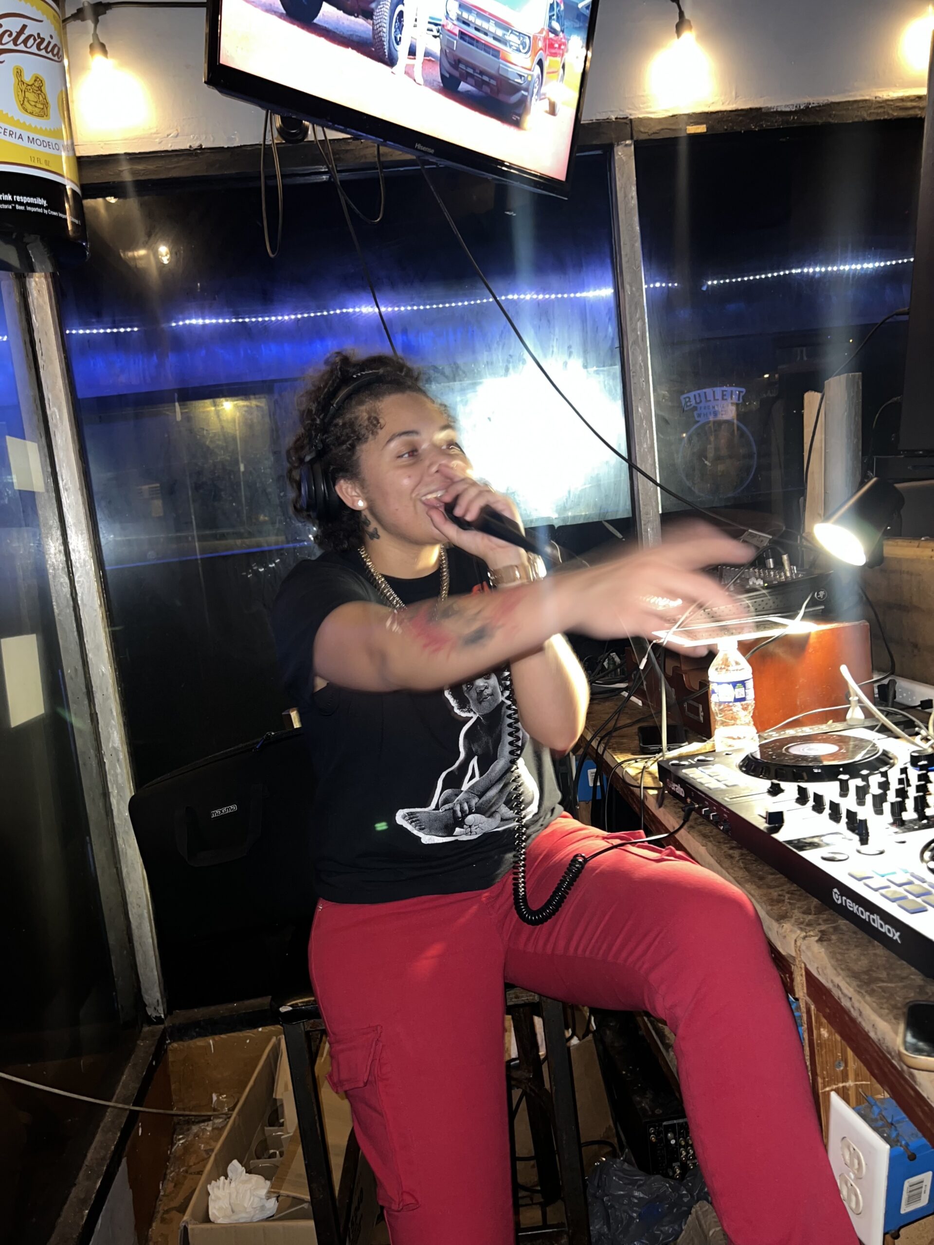 DJ Xhlo performing for a crowd